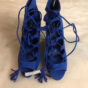 Blue Lace Up Shoes